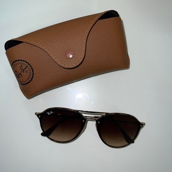 Raybans BLAZE DOUBLE BRIDGE in brown - Picture 1 of 3